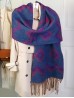 Reversible Tribal Patterned Blanket Scarf W/ Twisted Tassels